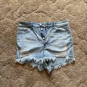 BKE Stella high rise button fly shorts